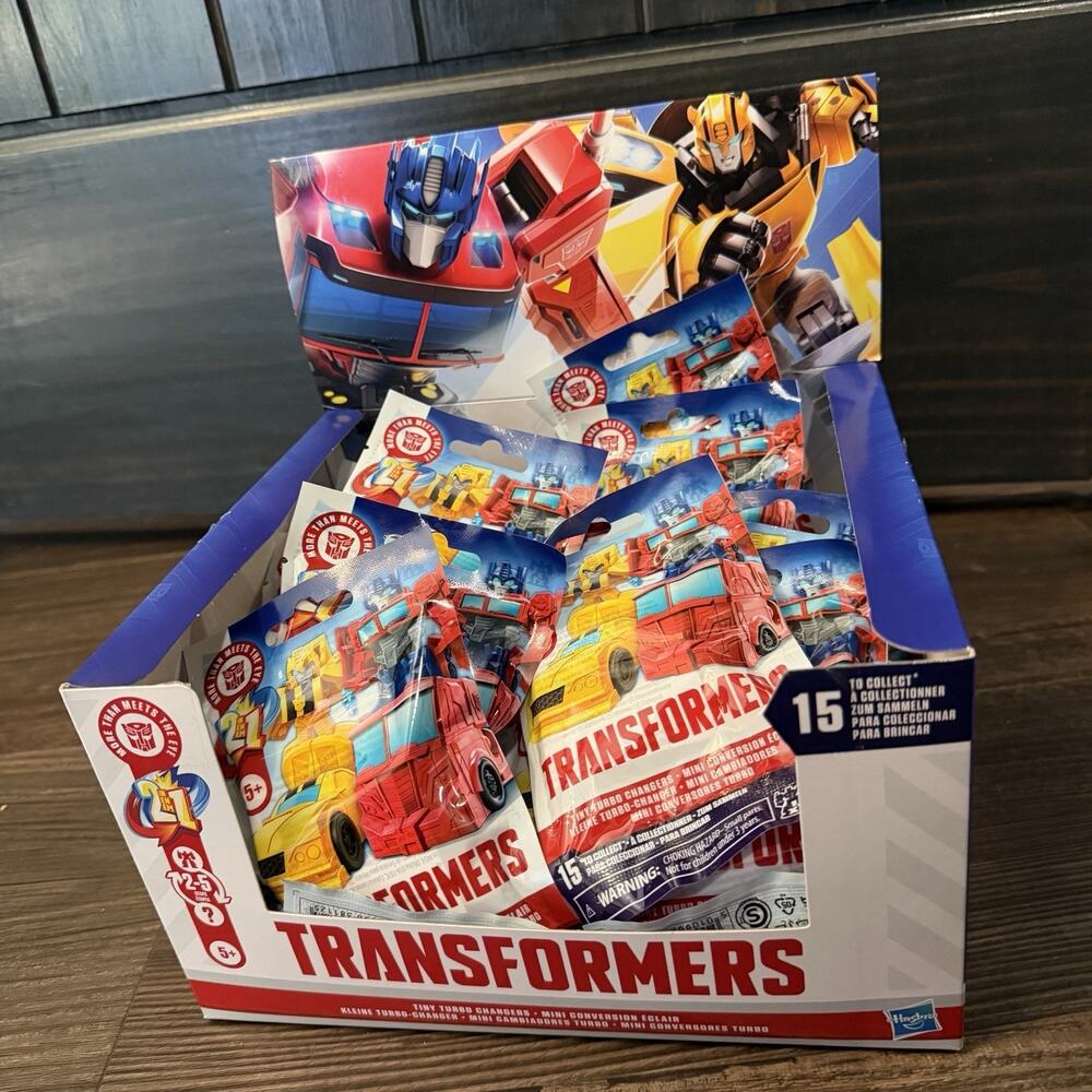 Transformers Tiny Turbo Changers Case of 24 Packs TRA Core New Sealed Blind Bags